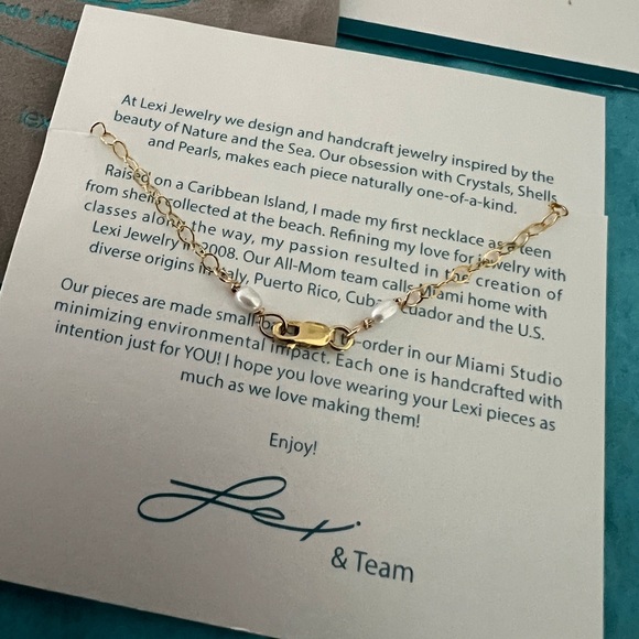 Heart Bracelet - mother of Pearl and gold plated paper clip chain - Picture 2 of 4